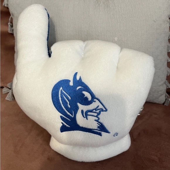 Duke Blue and White Foam Finger Pillow - Picture 2 of 4